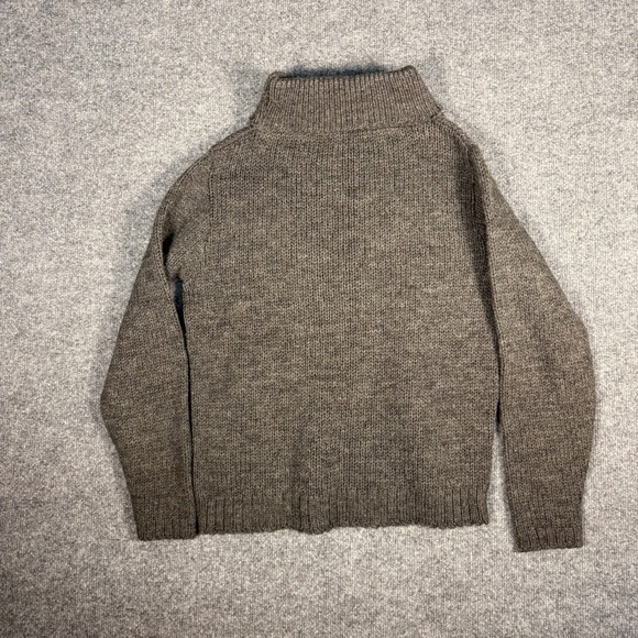 50s 60s Pendleton‎ Wool Sweater Turtleneck Gray Beige Size 38 - Picture 4 of 7